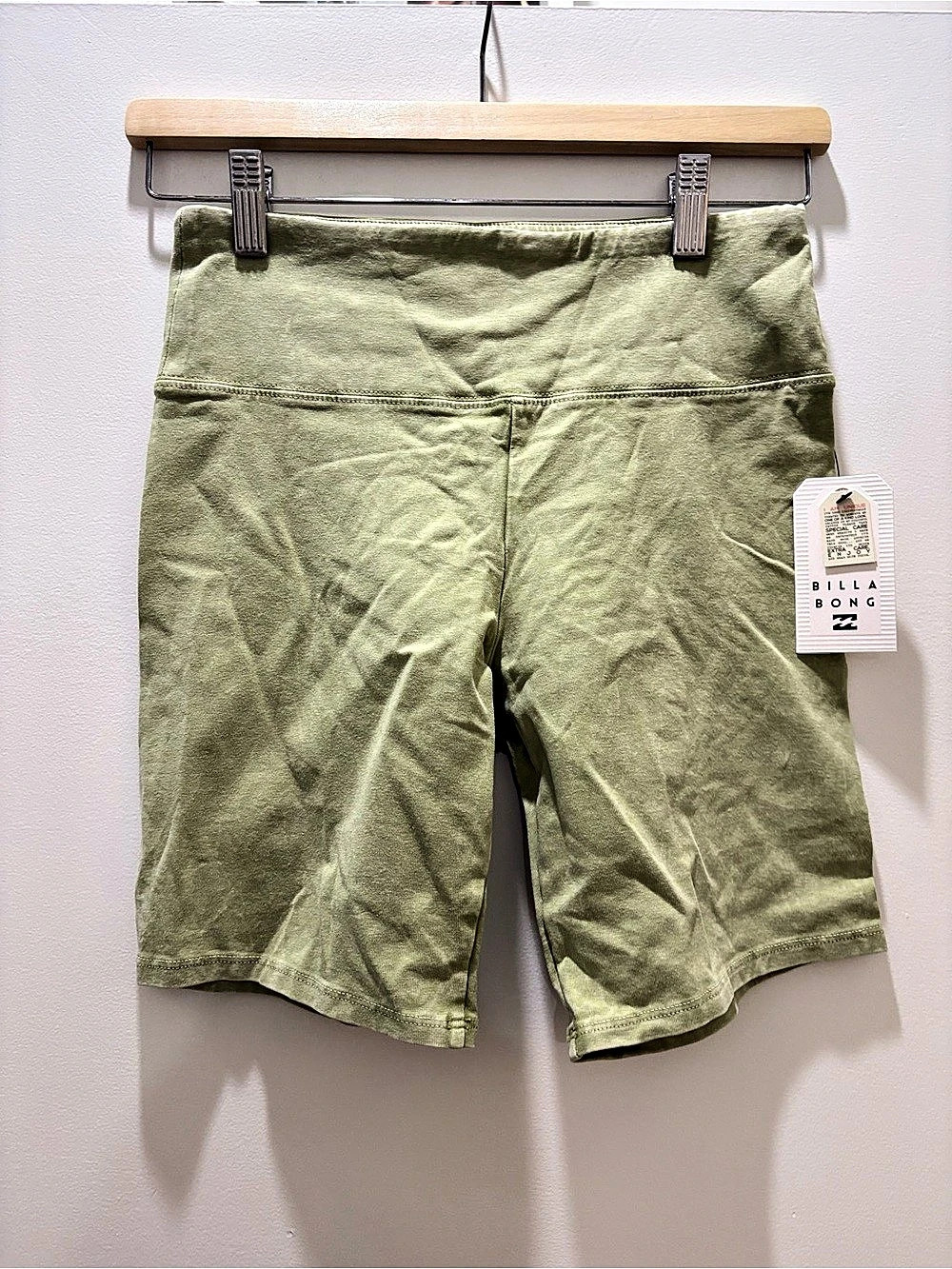 Billabong Green Biker Babe Shorts NWT